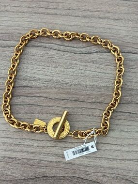 Coach Gold-Tone Toggle Link Necklace